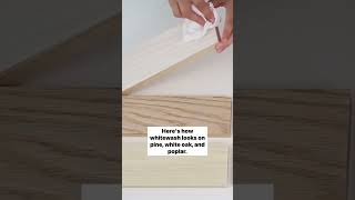 How to tone down yellow wood or add character with a DIY whitewash finish!