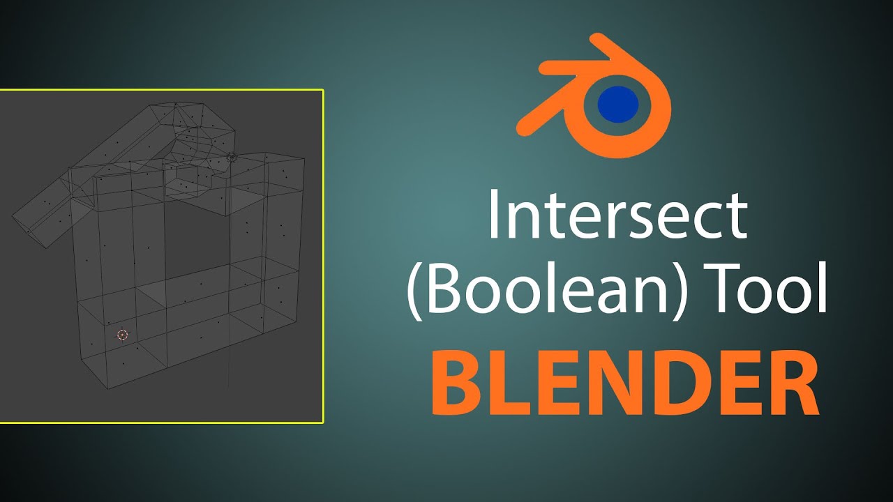 Intersect Boolean Tool - Blender Software Tutorial For Beginners. 3D ...