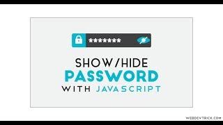 Show Or Hide Password Input Using JavaScript | Input Type Pass To Text | 3 Example & Source code