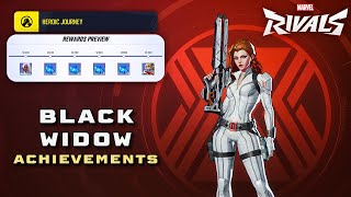 BLACK WIDOW Heroic Journey Achievements (Deadly Bites; Red Reunion) in Marvel Rivals.
