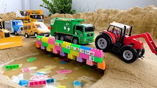 Bridge Construction Vehicles, Concrete Dump Truck, Bulldozer | Funny stories police car | BIBO TOYS