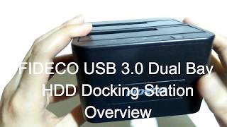 The Fideco USB 3.0 Dual Bay HDD Docking Station for RM109 (~$26) - Overview