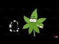 marijuana leaf cartoon character smoking a joint