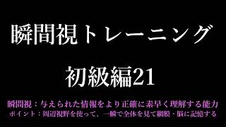 瞬間視トレーニング【初級】21