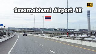 Driving 4K 🇹🇭 to Suvarnabhumi Airport in Bangkok, Thailand