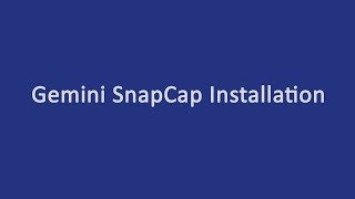 Gemini SnapCap Installation