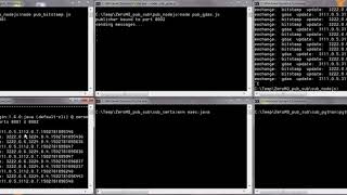 ZeroMQ pub sub DEMO - Node.JS, Python, Java, Vert.x Worker