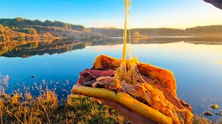 STEAK Inside a Grilled Cheese?! | ASMR Outdoor Cooking Experience