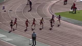 20190811国体陸上山口県代表最終選考会 少年女子A100m決勝