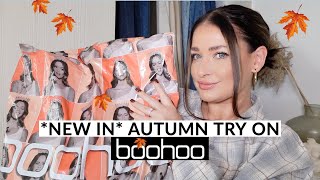 TRYING AUTUMN TRENDS| FLATTERING TIPS AND TRYING ON BOOHOO *NEW IN*