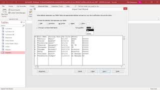 How to Import Data from a Delimited Text File into MS Access Table - Office 365