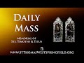 Daily Mass Monday, January 26, 2026