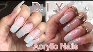 DIY: How I do my Natural looking Acrylic Nails | lilybetzabee