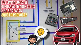 NISSAN TIIDA 2011, PROBLEMA con los LIMPIADORES. Se activan solos y NO SE APAGAN