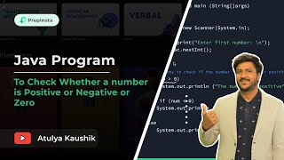 Java Program to Check Whether a Number is Positive or Negative or Zero | PrepInsta Prime