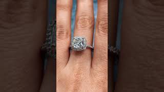 Stunning Halo style 3.03ct. Cushion cut Engagement ring AGI  H-SI1