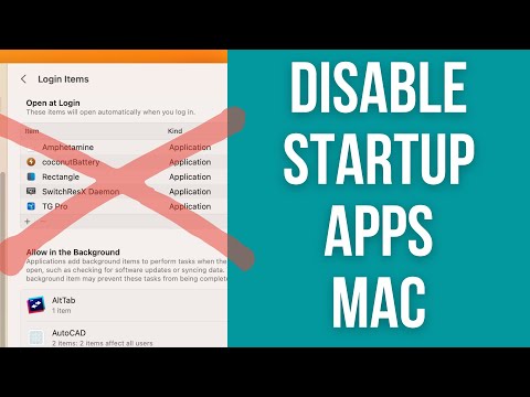 How to disable startup/login apps on macOS Ventura