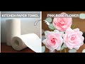 DIY CRAFT | Kitchen Paper Towel Tissue to Pink Rose Flower