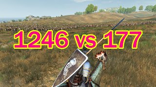 Mount And Blade II: Bannerlord 1246 Bandits vs 177 soldier - crushing a peasant revolt