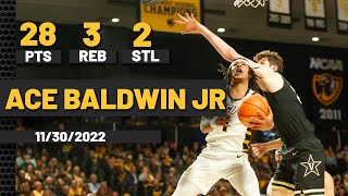 Ace Baldwin Jr's returns to lead the VCU rams over Vanderbilt with 28 points, 3 rebounds \u0026 2 steals