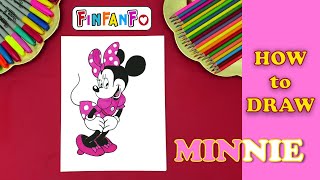 How to Draw Cute Disney Minnie Mouse Step by Step and Easy