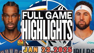 Dallas Mavericks VS Oklahoma City Thunder Full Game  Highlights Jan 23,2025 NBA Season 2024-25