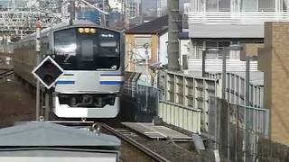 [警笛あり]E217系総武快速線「千葉行き」船橋駅到着