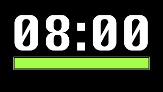 8 Minute Timer [ Progress Bar ] - 4K 60 FPS