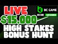 OPENING BIG BONUSES!! - LIVE $15,000 BONUS HUNT OPENING - Big Win Online Slots Stream