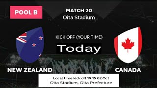 New Zealand vs Canada Rugby world cup 2019 ; Canada vs New Zealand Rugby world cup match