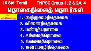 தொகைநிலைத் தொடர்கள் பத்தாம் வகுப்பு | thogai nilai thodar in tamil class 10 | தொகைநிலைத் தொடர்