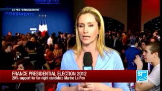 FRANCE 24's Melissa Bell reports from Marine Le Pen's election headquarters