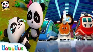 Little Panda's Leg Got Injured | Super Train Rescue Team | Nursery Rhymes | Kids Songs | BabyBus