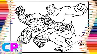 Hulk vs  the Thing Coloring Pages on IPad/ROY KNOX - Earthquake [NCS Release]@coloringpagestv