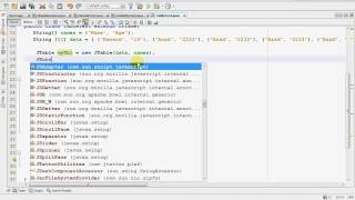 Tut 023 - GUI in Java JTable