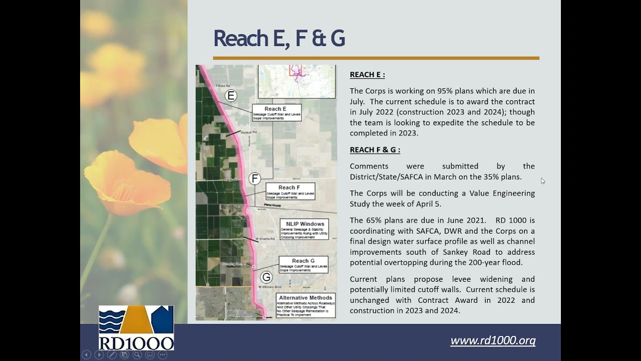 RD 1000 Natomas Basin Levee Improvement Project Update April 2021 - YouTube