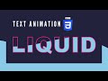 Pure CSS Liquid/Water Wave Text Animation Using Background Image | HTML CSS Only