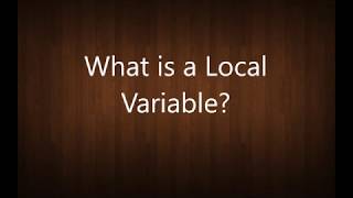 What is a Local Variable? | Java Interview Questions