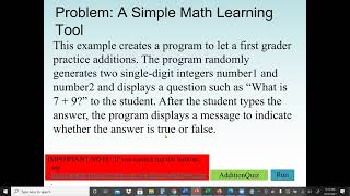 Java Selection Statement - if, if/else. Java Code for Simple Math Learning Tool
