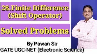 28.Finite Difference || Shift Operator || Solved Problems