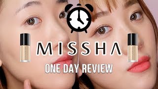 (릴리뷰) !!로드샵 강추템!! 미샤 래디언스 파운데이션 지속력테스트\u0026리뷰 - MISSHA Radiance Foundation