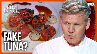 Vegan Chef Ruffles Some Feathers With Her… Watermelon Tuna?! | Hell’s Kitchen