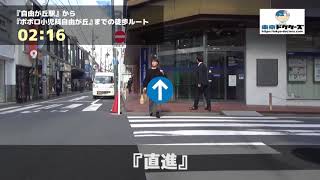 ポポロ小児科自由が丘の徒歩ルート（自由が丘駅・小児科）