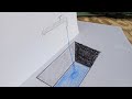 3d drawing fountain on paper for beginner#drawing