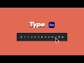Type for After Effects Overview