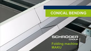 SCHROEDER Folding machine: MAKU - Conical bending - verge board 0.6 mm steel (DE/EN)