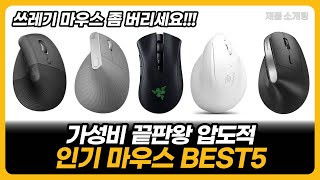 가성비 끝판왕 압도적 마우스 BEST5 추천! 손목이 편한 인생 게이밍 마우스부터 사무용까지!