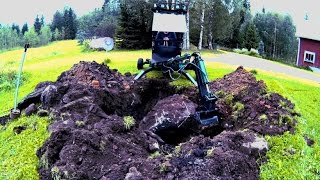 Combat against BIG stone with Kellfri ATV Backhoe