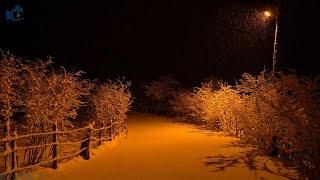Relaxing Kanun Music & Night Snowfall Sounds  / Calm Music
