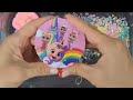 UNICORN Rainbow Slime Mixing Makeup Into Slime | Satisfying Slime Video #ASMR #4